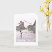 "Je vais vous manquer" Carte pour notes (Fleur jaune)