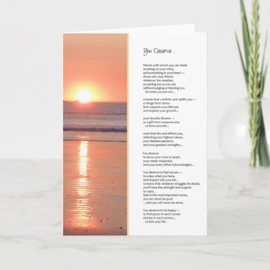 Je verdient... Inspirerend Kaart (Voorkant)