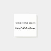 Je verdient vrede - Aangepaste positieve sticky no Post-it® Notes (Voorkant)