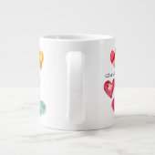 Je verlicht mijn hart in elke kleur extra grote beker (Achterkant)