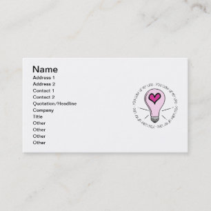 Je verlicht mijn leven visitekaartje