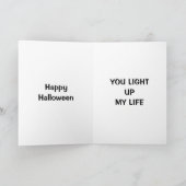 JE VERLICHT MIJN LEVENSGELUKKIGE HALLOWEEN KAART (Binnen)