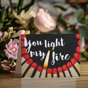 Je verlicht mijn Valentijnse brandweermannen Feestdagen Kaart