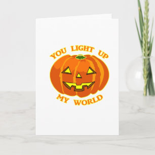 Je verlicht mijn wereld Halloween pompoen Kaart