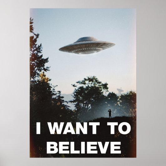 Je veux croire Affiche Rétro UFO (Devant)