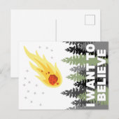 Je veux croire carte postale Asteroid (Devant / Derrière)