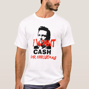 Je veux de l'argent pour Noël   T-shirt Johnny Ca