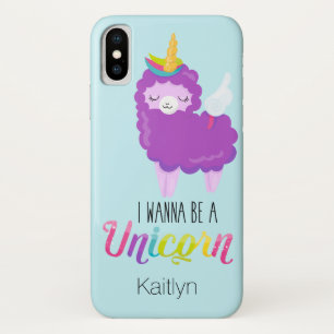 Je veux être un Coque-Mate Unicorne iPhone X Coque