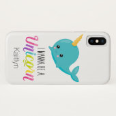 Je veux être un Coque Unicorn-Mate iPhone X Coque (Dos (Horizontal))