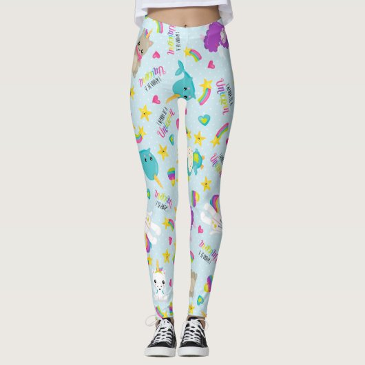 Je veux être une licorne Leggings (Devant)
