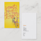 Je veux faire du vélo - carte de visite à 2 côtés (Devant / Derrière)