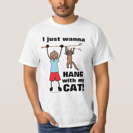 Je Veux Juste Accrocher Mon Chat ! T-shirt chat dr (Devant)