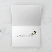 "Je veux juste dire "Hi" carte pliée vierge (Intérieur)