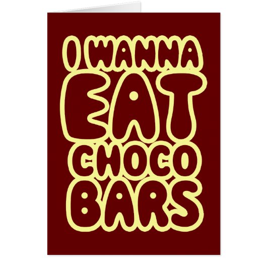 Je Veux Manger Carte Bars Choco (Devant)