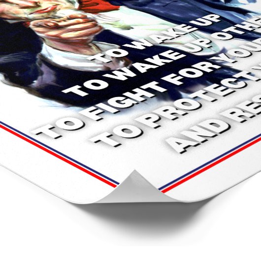 Je Veux Que Vous Réveilliez Oncle Sam Poster Impri (Coin)