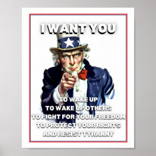 Je Veux Que Vous Réveilliez Oncle Sam Poster Impri
