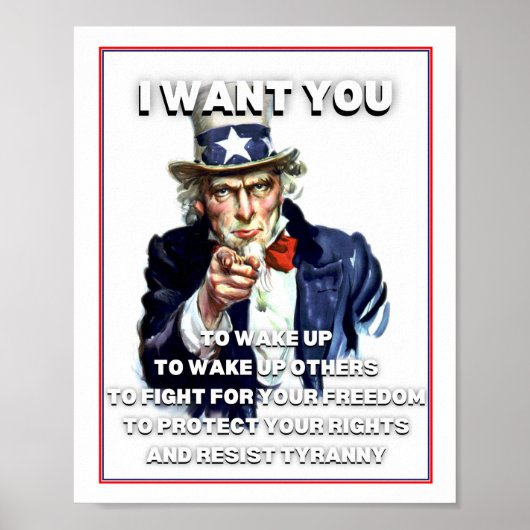 Je Veux Que Vous Réveilliez Oncle Sam Poster Impri (Devant)