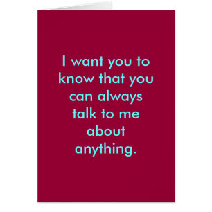 Je veux que vous sachiez que vous pouvez toujours