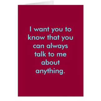 Je veux que vous sachiez que vous pouvez toujours