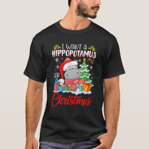 Je Veux Un Hippopotame Pour Le Tshirt De Noël Cute