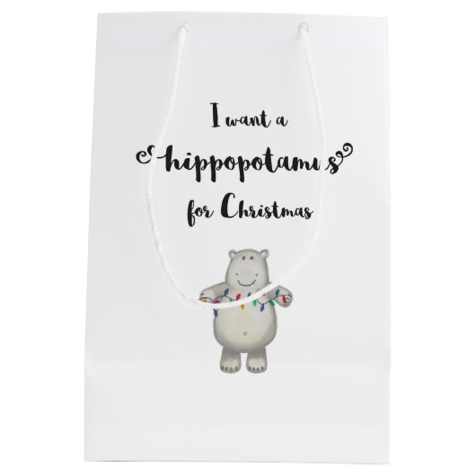 Je veux un hippopotame pour Noël - sac de cadeau (Dos)