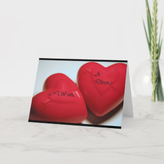 Je Veux Une Carte De Voeux Coeurs Divorce (Fit)