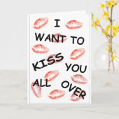 Je veux vous embrasser partout carte de voeux (Fleur jaune)