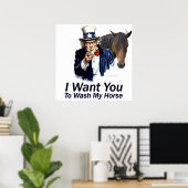 Je Veux Vous : Pour Laver Mon Poster De Cheval (Bureau à domicile)