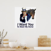 Je Veux Vous : Pour Laver Mon Poster De Cheval (Cuisine)