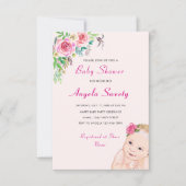 Je viens Amusant Baby shower de cigogne Invitation (Devant)