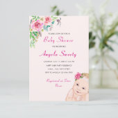 Je viens Amusant Baby shower de cigogne Invitation (Debout devant)