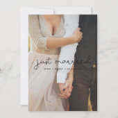 Je viens de marier Cute script mariage carte photo (Devant)