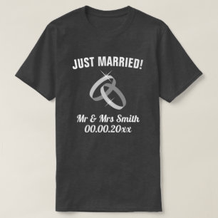 Je viens de marier le t-shirt Mr & Mrs pour les je