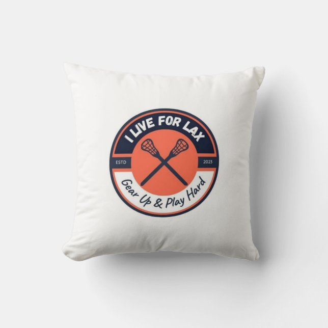 Je Vis Pour Le Coussin Logo De LAX Orange (Recto)