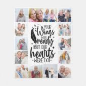 Je vleugels waren klaar voor Multi Photo Memorial Fleece Deken (Voorkant)