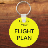 Je vliegplan bijwerken - groot formaat sleutelhanger (Voorkant)