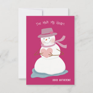 Je voelt mijn hartstochtelijke Snowman Classroom V Kaart