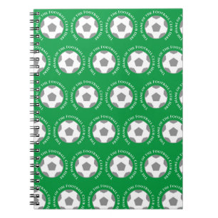 Je voetbalteam in het groen notitieboek