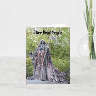 Je vois des morts - Carte d'Halloween humoristique