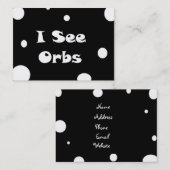 Je Vois Des Orbs carte de visite (Devant / Derrière)