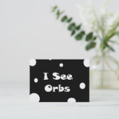 Je Vois Des Orbs carte de visite (Debout devant)