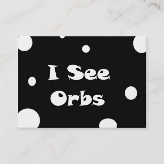 Je Vois Des Orbs carte de visite (Devant)