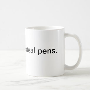Je vole la tasse de stylos