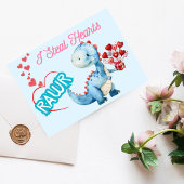 Je Vole Les Coeurs ! Carte Saint Dinosaur Saint Va