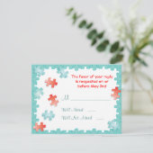 Je voltooit me puzzel Wedding RSVP Kaarten (Staand voorkant)