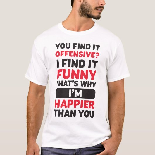 je vond het beledigend dat ik het grappig vond dat t-shirt (Voorkant)