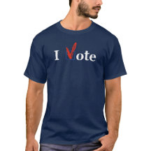 "Je vote" le T-shirt disponible dans plusieurs