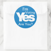 Je vote Oui 3" autocollant (Sac)