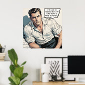 Je voudrais aimer Honey 1950 Romance Comic Poster (Bureau à domicile)