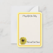 "Je vous ai prié aujourd'hui" Carte pour notes de (Dos)